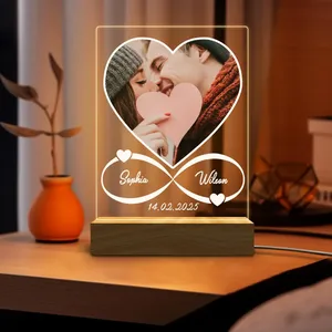 Romantic Couple Photo Lamp | Personalized Wedding Gift