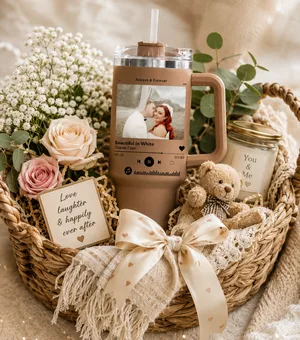 Personalized Photo Music Plaque Coffee Tumbler For Wedding Songs