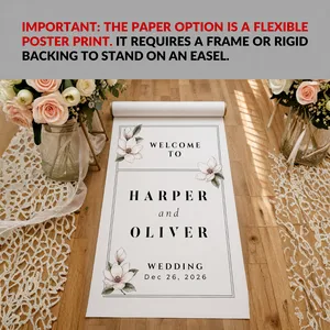 Personalized Floral Wedding Welcome Sign