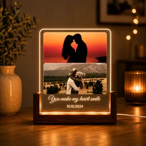 Personalized Memory Photo Lamp – Custom Acrylic LED Frame with Your Images