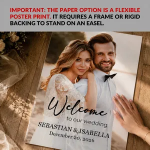 Personalized Photo Wedding Welcome Sign - Custom Shape Board