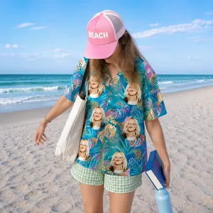 Custom Portrait Hawaiian Shirt – Tropical Vacation Face Shirt