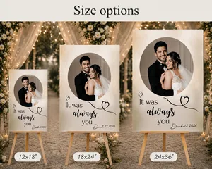Personalized Photo Wedding Welcome Sign - Custom Shape Board