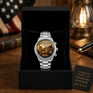 United States Of America Anniversary, Personalized Men's Watch, Gift For Him