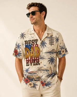 Best Dad Ever Tropical Hawaiian Shirt For The Dad