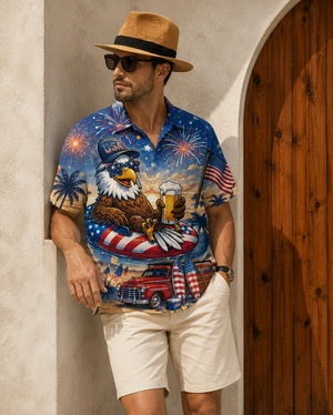 Proud To Be American Hawaiian Shirt For Independence Day