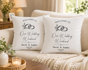 Wedding Memory Pillow Cover – Personalized Bride & Groom Keepsake Gift
