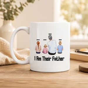 Personalized Dad Mug with Kids Names, I Am Their Father Coffee Mug, Custom Father's Day Gift for Dad, Gift from Kids