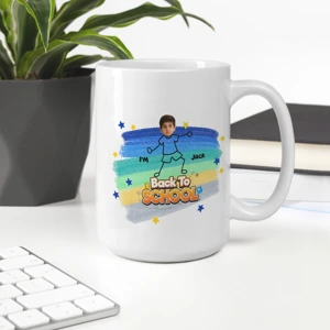 Personalized Back to School Mug with Photo – Custom Kids Coffee Mug Gift for Boys & Girls