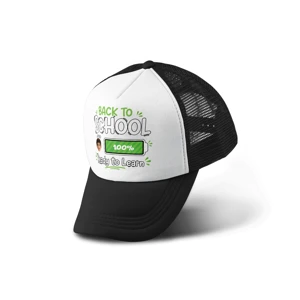 Personalized Back to School Trucker Hat – Custom Photo & Name Kids Mesh Cap | Ready to Learn Design