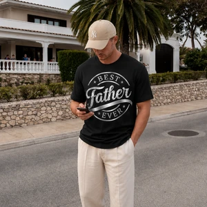 "Best Dad Ever" Shirt - Personalized Typography Design