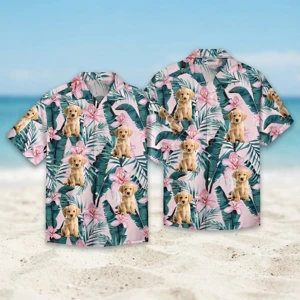 Custom Pet Hawaiian Shirt Personalized Dog Photo Tropical Vacation Shirt