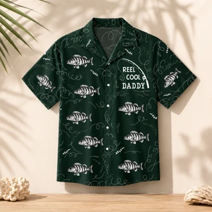 Personalized Fishing Hawaiian Shirt, Upload Your Photo And Custom Name.