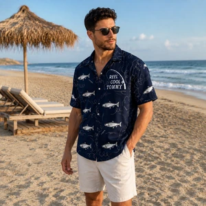 Personalized Fishing Hawaiian Shirt, Upload Your Photo And Custom Name.