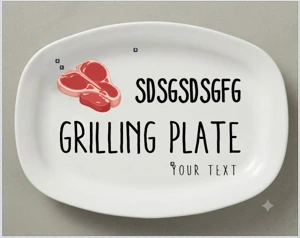 Dad Serves Love Daily - Personalized Grilling Platter - Father's Day Gifts for Husband, Dad, Daddy, Papa, Grandpa
