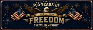 Custom Polyester Outdoor Banner - Personalized America 250th Anniversary Gifts For Mom, Dad, Brother, Sister, Kids - Pride Lives Here