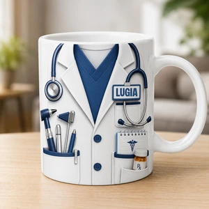 Customize With Your Favorite Doctor's Name And Tools, Coffee Mug, Gift For Medical Professionals
