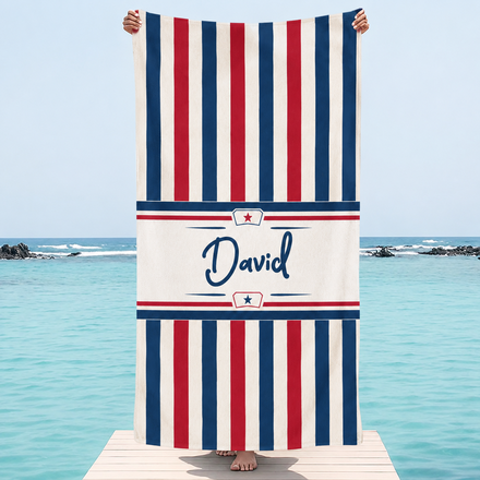 America 250th Anniversary - Personalized Customized Beach Towel - Summer Beach Gift For Best Friends, Family