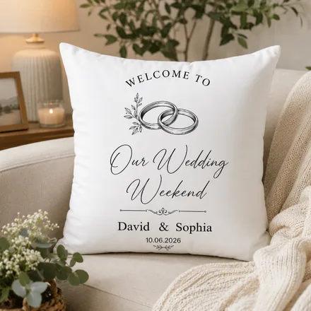 Wedding Memory Pillow Cover – Personalized Bride & Groom Keepsake Gift