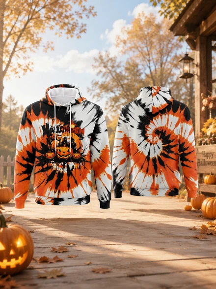 Halloween Tie Dye Hoodie