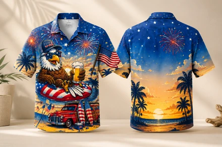 Proud To Be American Hawaiian Shirt For Independence Day