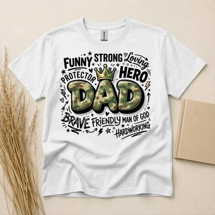 Strong Loving Dad Hero Protector T-Shirt