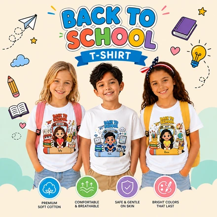 Back To School Kids T-Shirt – Personalized Music & Art School Shirt