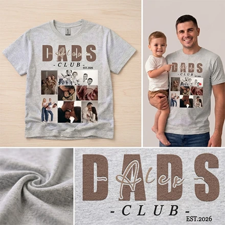 Personalized Photo T-Shirt For Fathers