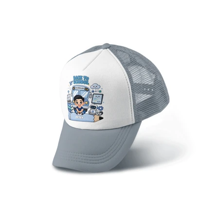 Personalized Back To School Kids Trucker Cap | Custom Name Mesh Baseball Hat | Adjustable Snapback