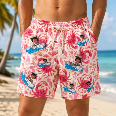 Personalized "Crab Captain" Swim Shorts
