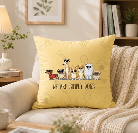 "Cool Dogs" Decorative Cushion Cover