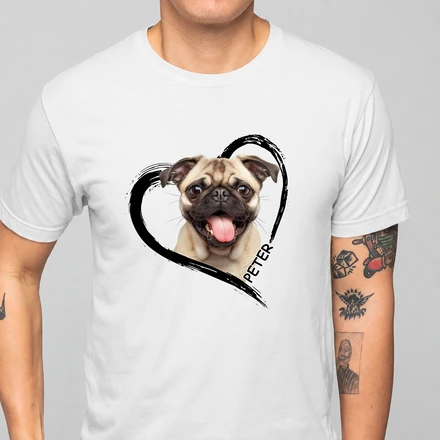 Custom Dog Cat Photo T Shirt Personalized Pet Face Tee Gift For Pet Lovers
