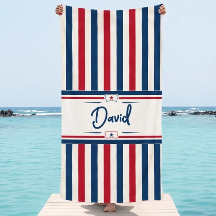 America 250th Anniversary - Personalized Customized Beach Towel - Summer Beach Gift For Best Friends, Family
