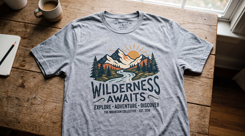 Premium printed tee lifestyle mockup