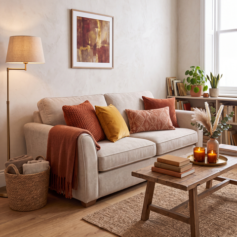 Throw pillows and soft accents