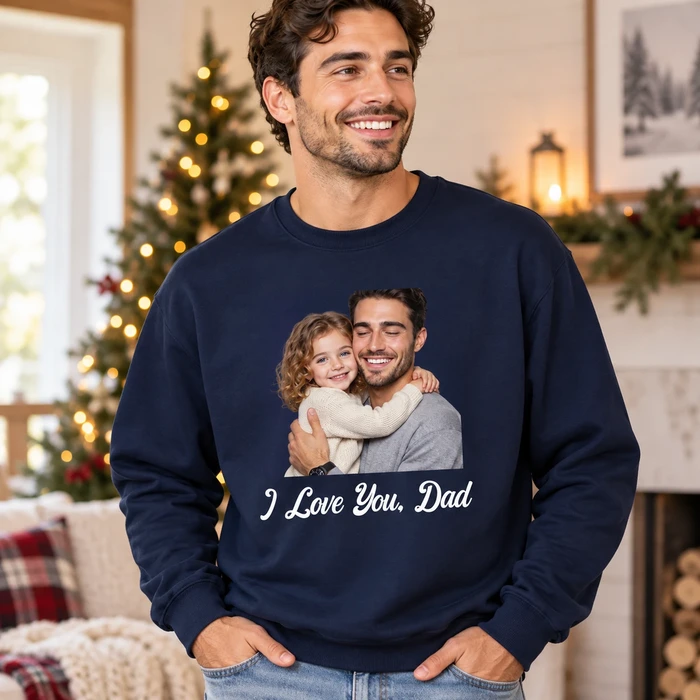 Wander Prints Custom Photo Bond Sketch Best Dad Papa Ever – Personalized Sweater, Custom Father’S Day Gift For Dad, Papa, Husband, And Loved Ones