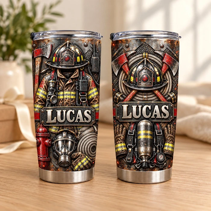 Custom Firefighter Name Tumbler