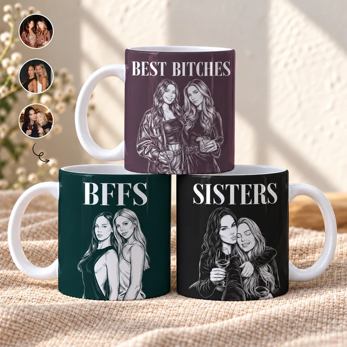 Best Friend - Personalized Ceramic Mug, Funny Best Friend Gift For Her