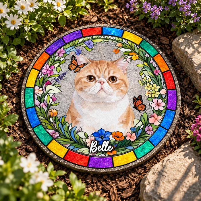 Custom Photo Forever In My Heart, Dear Friend - Personalized Memorial Garden Stepping Stone, Outdoor Decorative Tribute Stone