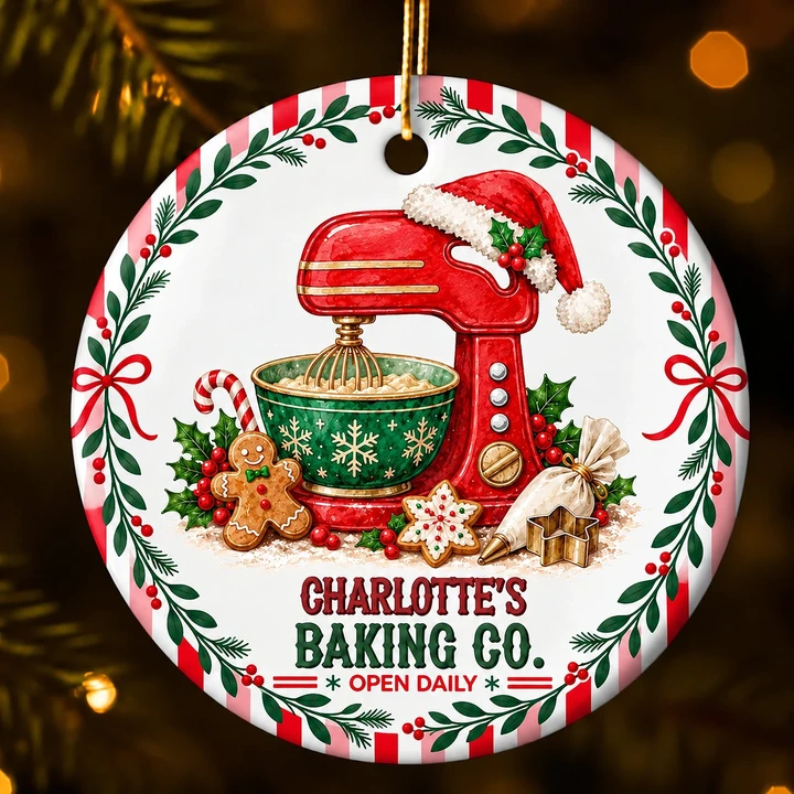 Custom Christmas Baking Mixer Ornament